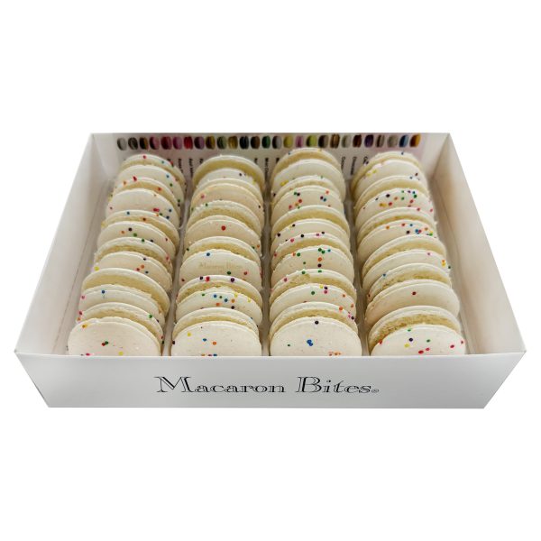 Birthday Cake Macarons – Box of 24 French Macaron Cookies - Image 2