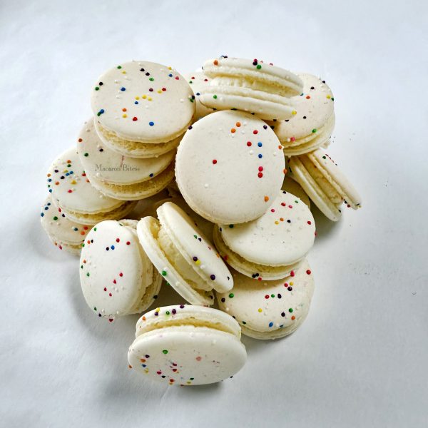 Birthday Cake Macarons – Box of 24 French Macaron Cookies - Image 4